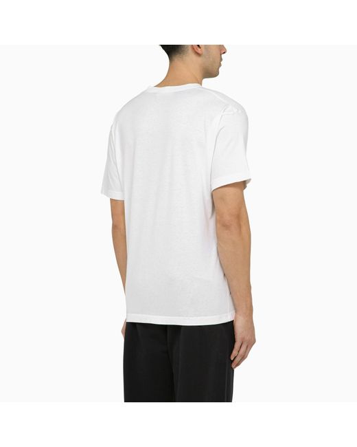 Stone Island White T-shirt With Logo Print for men
