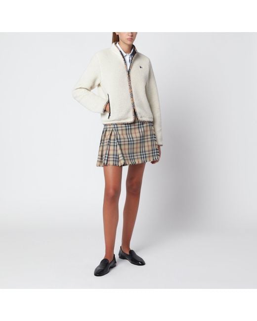 Burberry White Cropped Jacket