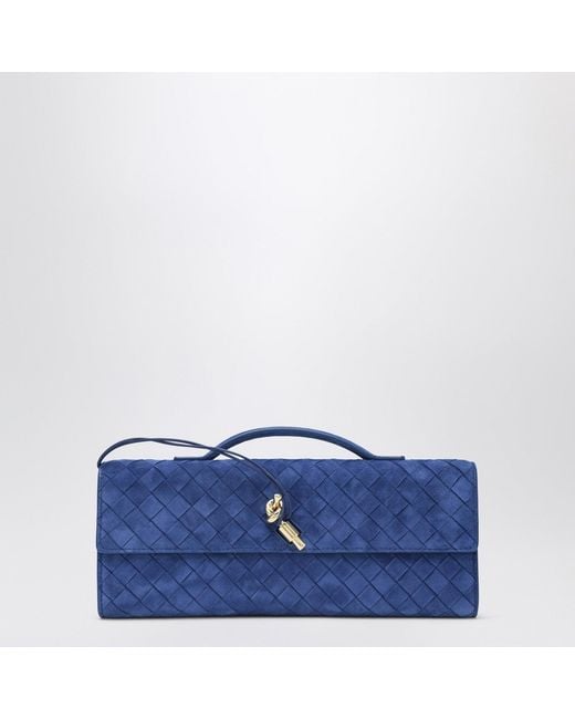 Bottega Veneta Blue Andiamo Clutch