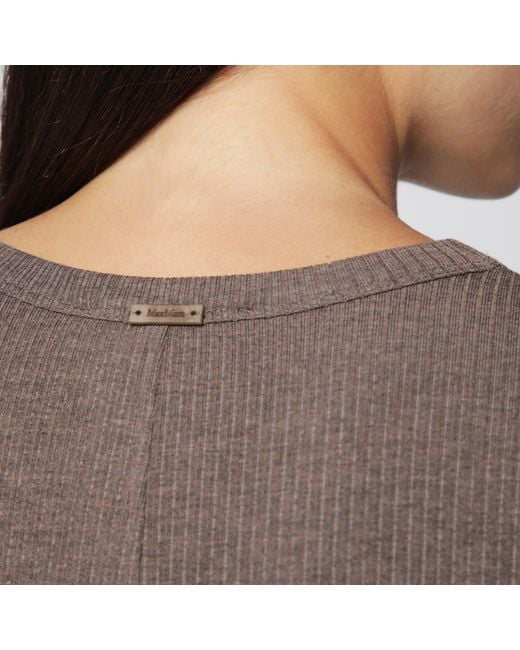 Max Mara Brown Long-Sleeve T-Shirt