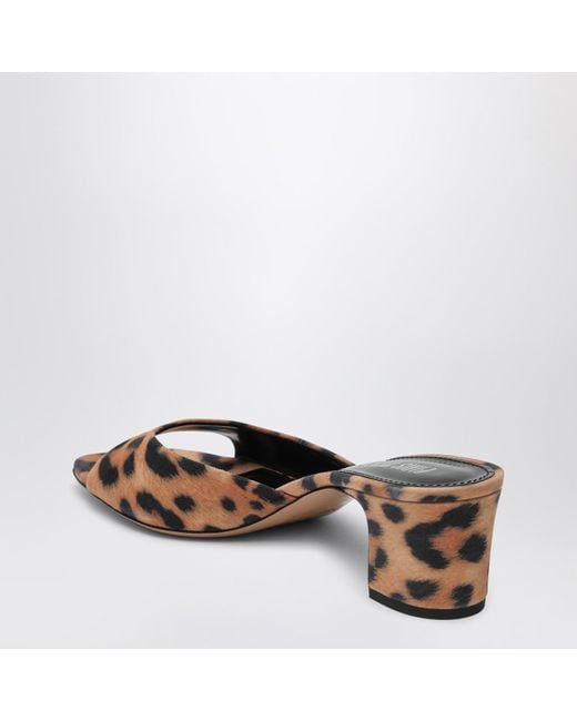 Paris Texas Brown Leopard Print Lara Mule Sandal