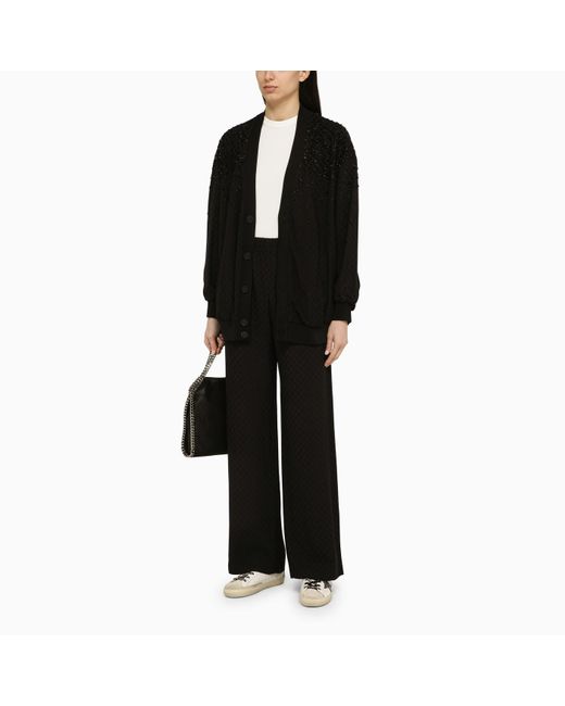 Golden Goose Deluxe Brand Black Boxy Cardigan With Sequins