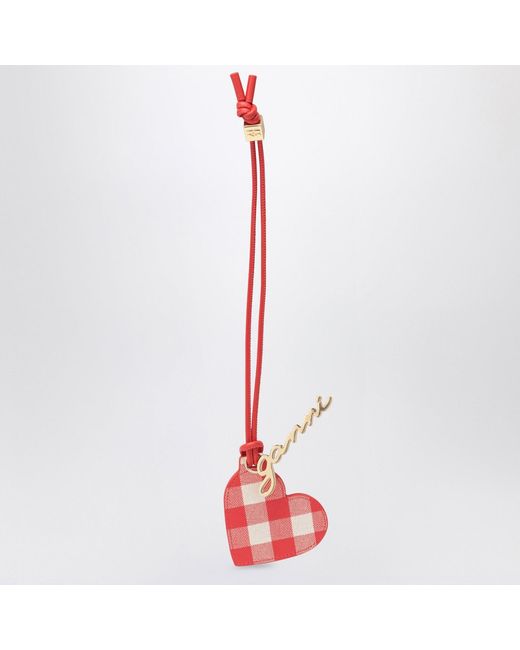 Ganni Red Heart-Shaped Mirror Bou