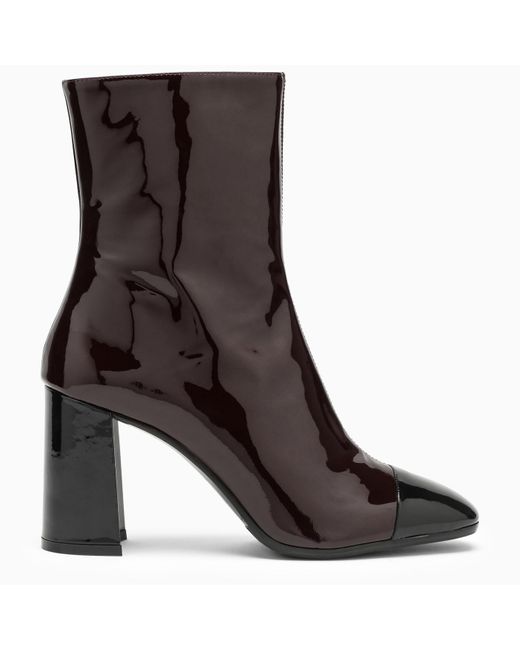 CAREL PARIS Brown/black Patent Leather Boot