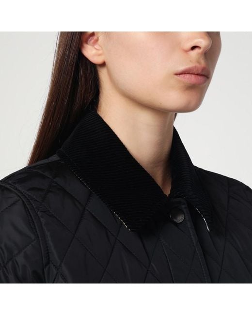 Burberry Black Schwarze Gesteppte Jacke Aus Nylon