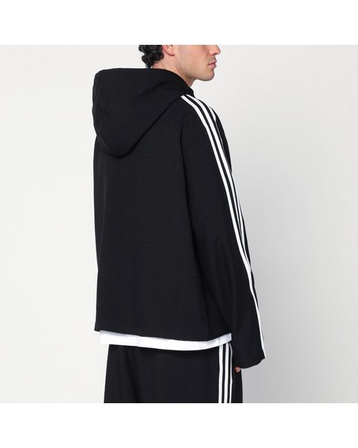 Y-3 Black 3 Stripes Zip/Cardigan for men