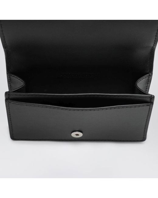 Bottega Veneta Black Intrecciato Business Card Holder for men