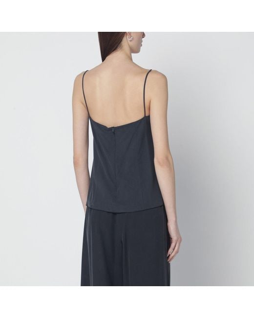 Max Mara Blue Silk Tank Top
