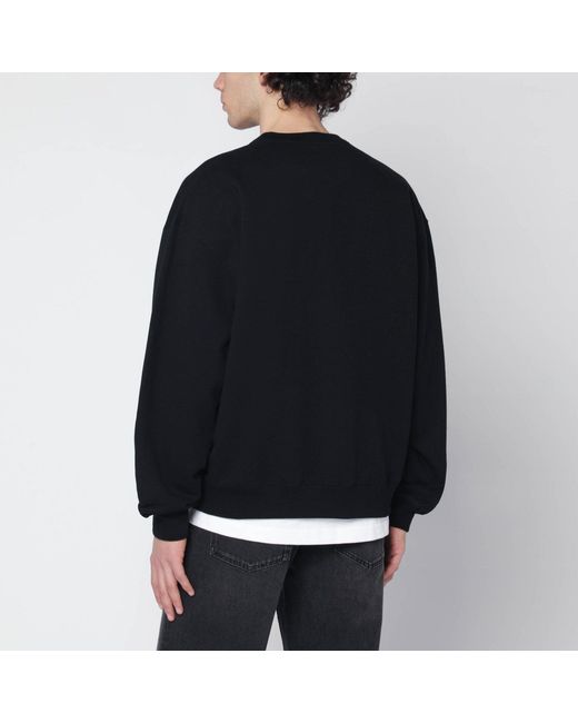 Gucci Black Brushed Cotton Jersey Sweatshirt for men