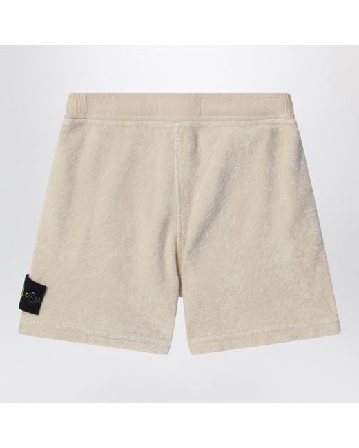 Stone Island Natural Chenille Shorts