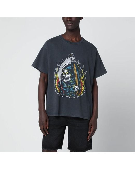 GALLERY DEPT. Black Big Reaper Atk Vintage-Effect T-Shirt for men
