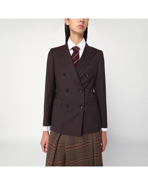 Veste Croisée En Mélange De Laine Tagliatore en coloris Multicolor