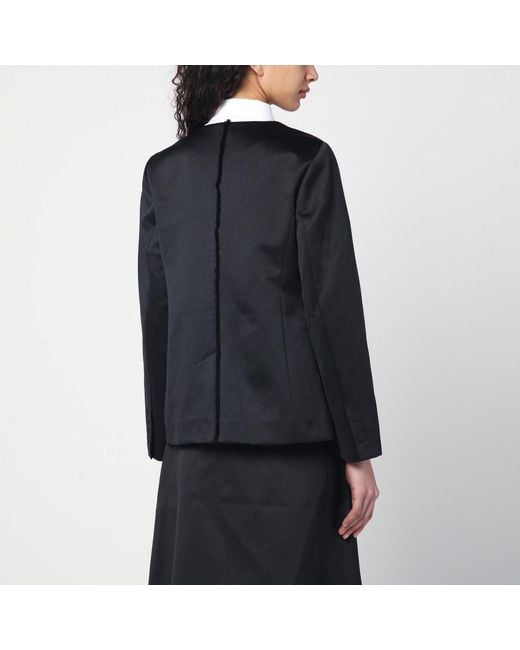 THE GARMENT Black Single Breasted Cotton Blend Jacket