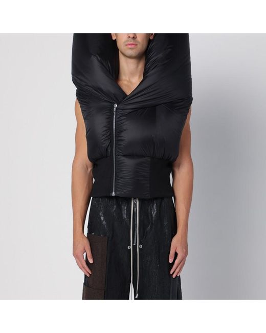 Rick Owens Gefütterte Schwarze Weste Anubis in Black für Herren