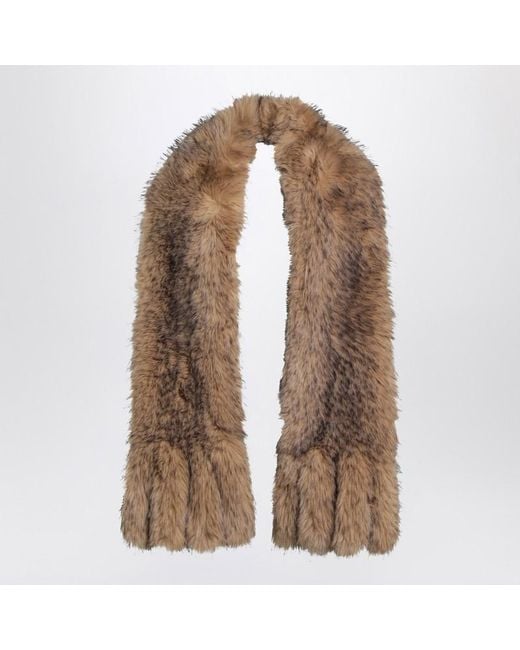 Sciarpa in pelliccia sintetica marrone di ROTATE BIRGER CHRISTENSEN in Brown