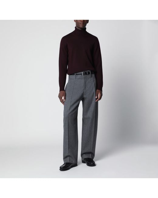 Drumohr Black Wool Turtleneck Sweater for men