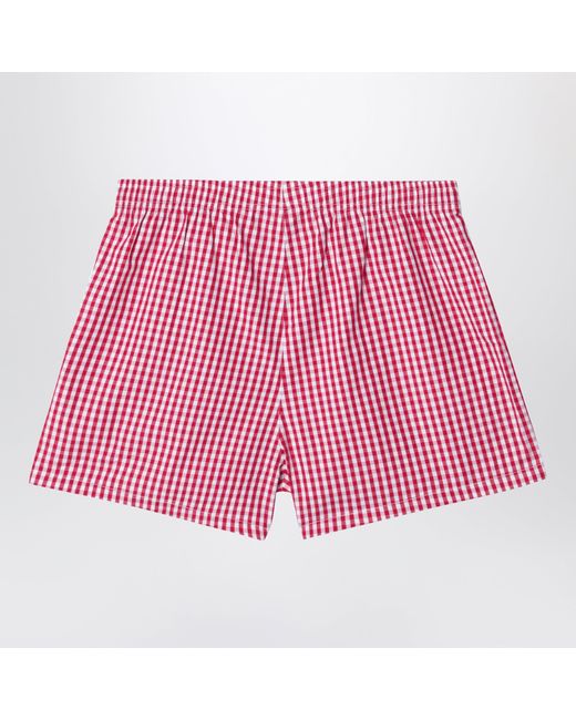 DAGGER Red Gingham Boxer Shorts for men
