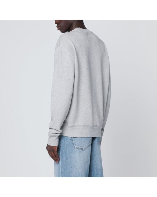AMI Gray Ami De Caur Crewneck Sweatshirt for men