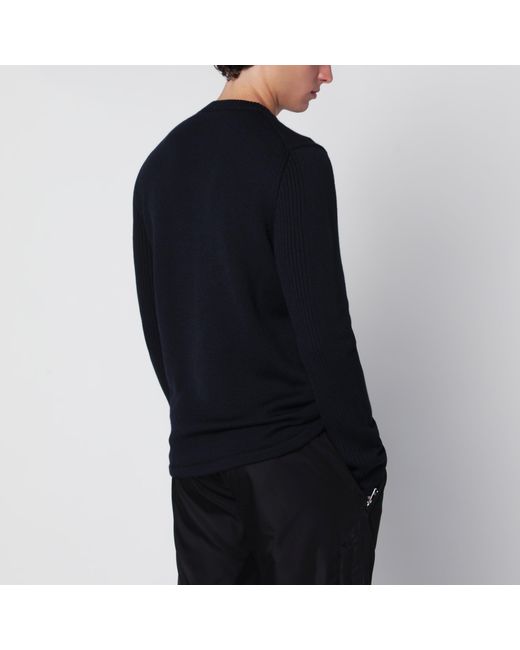 Prada Black Wool Sweater With Re-Nylon Pocket for men