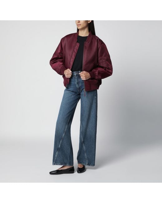 Anine Bing Blue Washed Jeans With Curved Front Seams