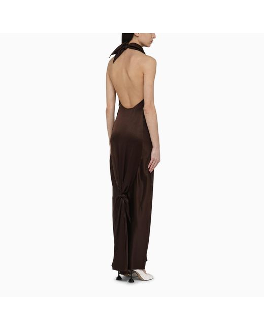 Loewe Black Chocolate Silk Long Dress