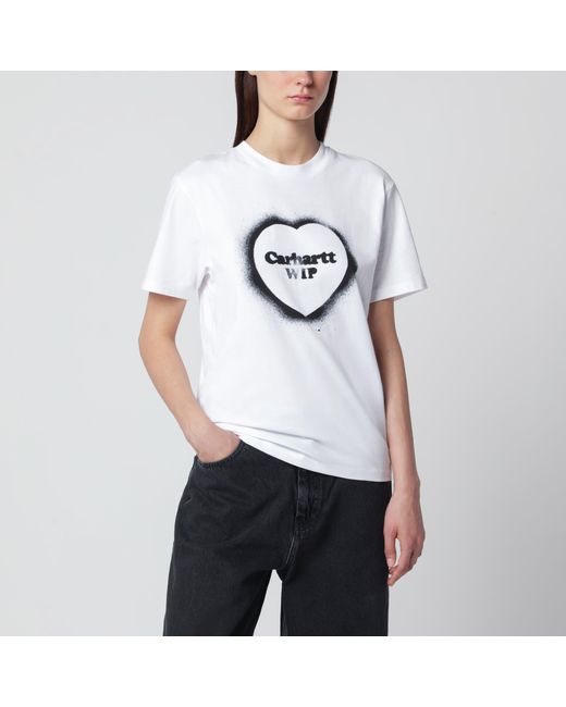 Carhartt White Spray Heart T-Shirt