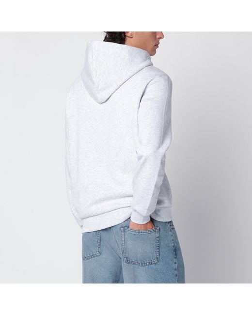 A.P.C. White Cotton Hoodie for men