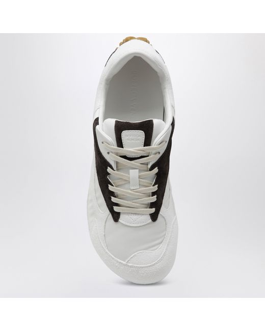Bottega Veneta White Orbit Flash Espresso Sneakers for men