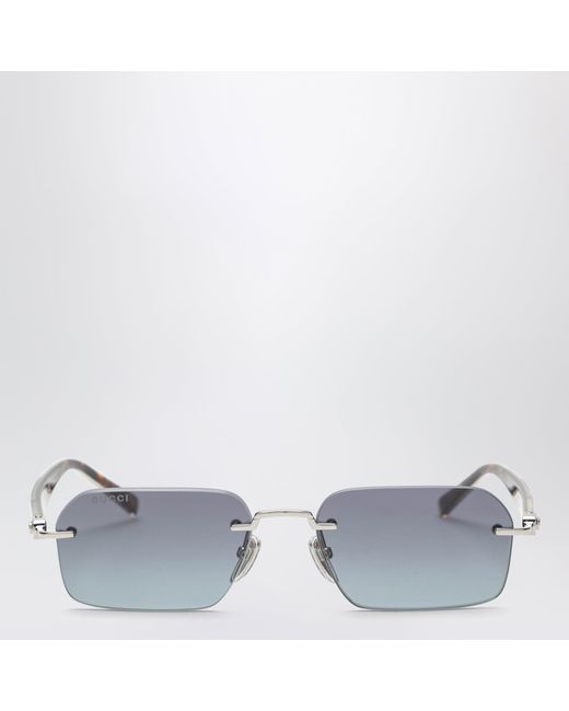 Gucci Metallic Tone Rectangular Sunglasses