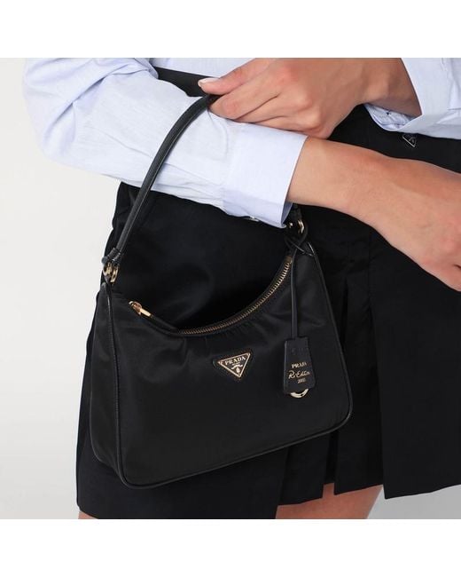 Borsa a mano re-edition 2005 nera di Prada in Black