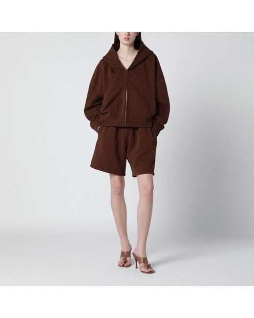 Entire studios Brown Cotton Jogging Shorts