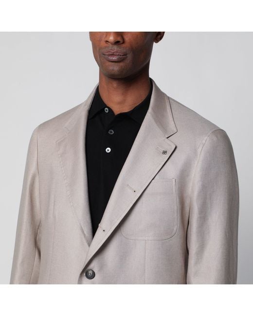 Tagliatore Gray Single-Breasted Blazer for men