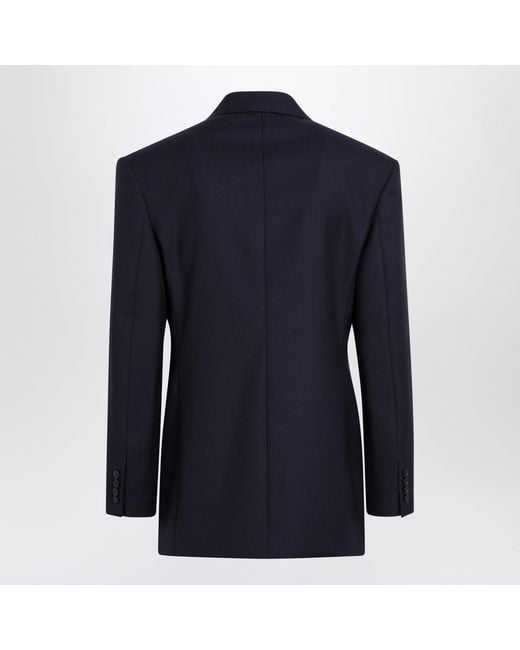 Saint Laurent Blue Double-Breasted Jacket for men
