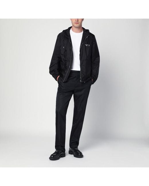 Prada Schwarze Hose Aus Re-Nylon in Blue für Herren