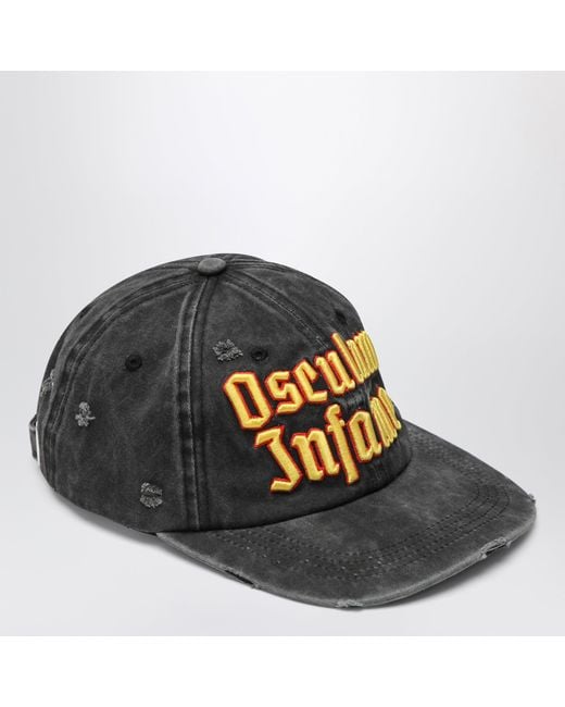 DAGGER Black Distressed Osculum Infame Baseball Cap for men