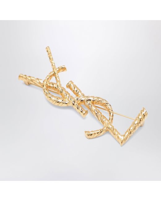 Saint Laurent Metallic Cassandre Brooch