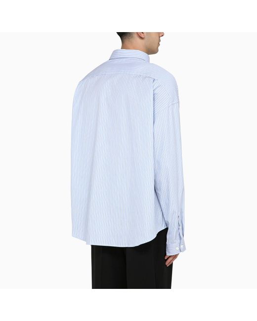 Givenchy Blue Striped Cotton Button-down Shirt for men
