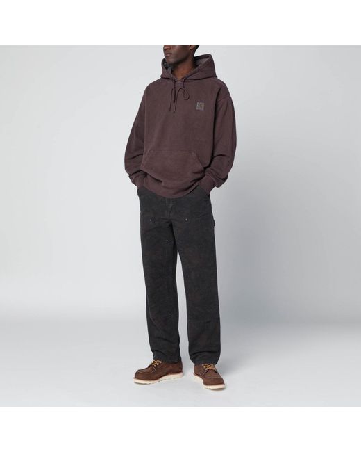 Carhartt Brown Vista Palisander/Garment Dyed Hooded Sweatshirt for men