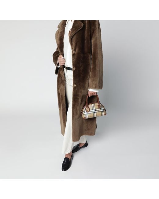 Burberry Natural Primrose Mini Top-Handle Bag