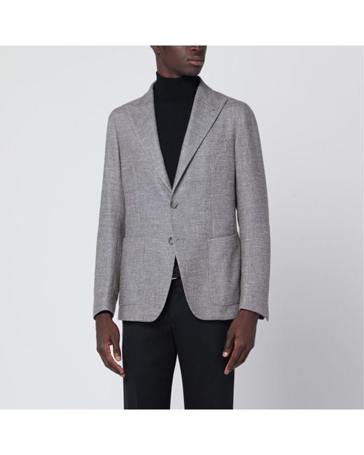 Tagliatore Gray Taupe Single-Breasted Jacket for men