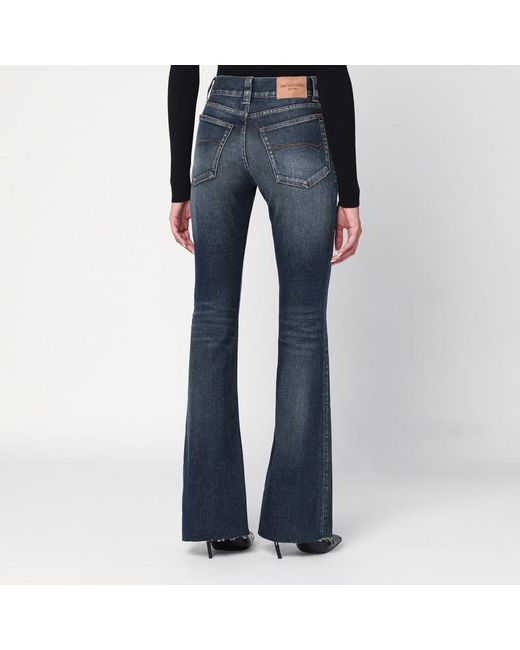 Balenciaga Blue Dark Bootcut Slim Fit Jeans