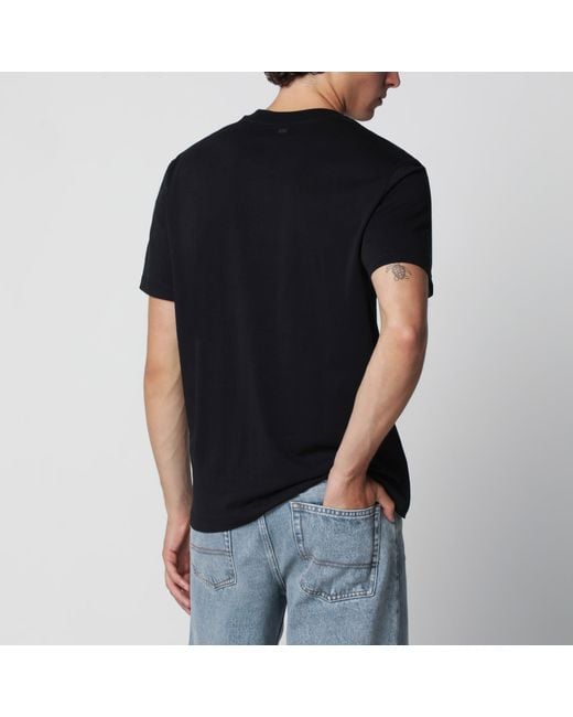 AMI Black Ami De Coeur T-Shirt for men