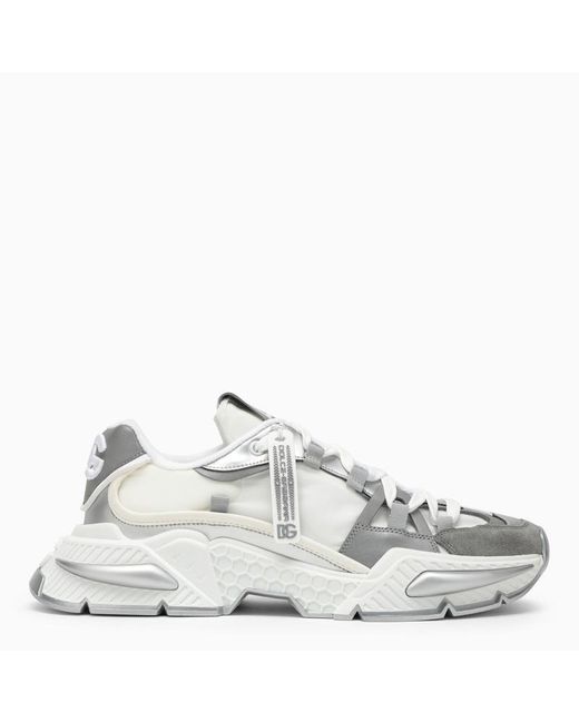 Sneaker air master argento/bianca in tessuto di Dolce & Gabbana in White da Uomo
