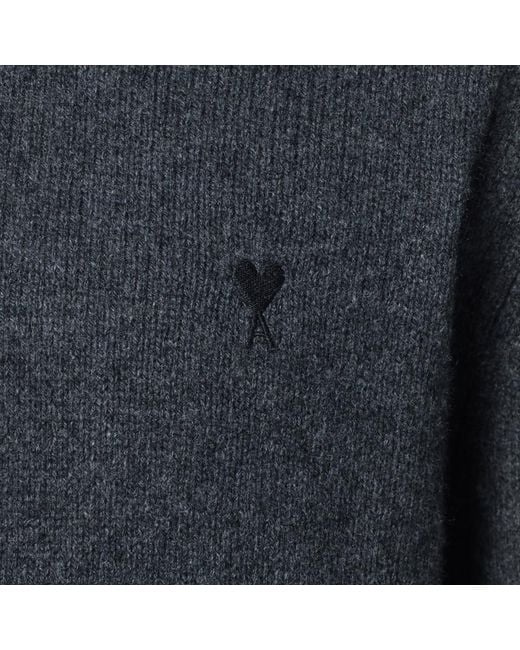 AMI Blue Anthracite Ami De Coeur Sweater for men