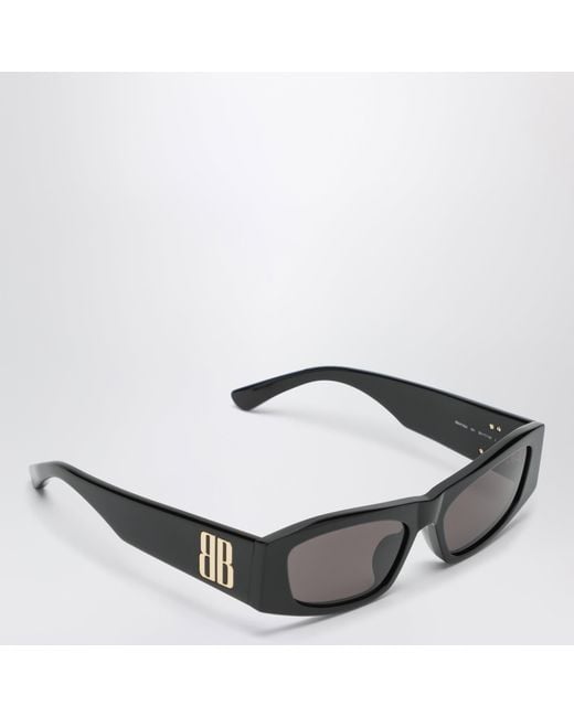 Balenciaga Gray Nano Rectangular Sunglasses