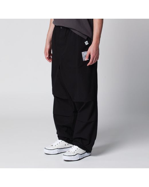 Maison Mihara Yasuhiro Black Cotton Ripstop Parachute Trousers for men
