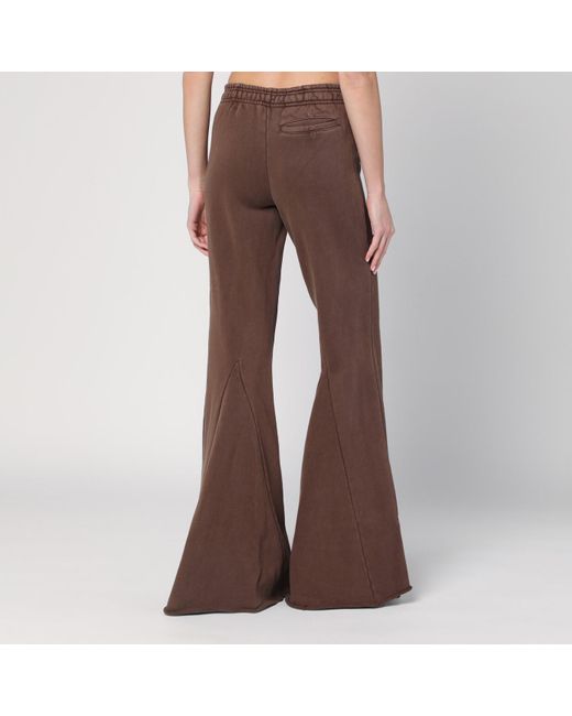 Entire studios Brown Cotton Flared Trousers