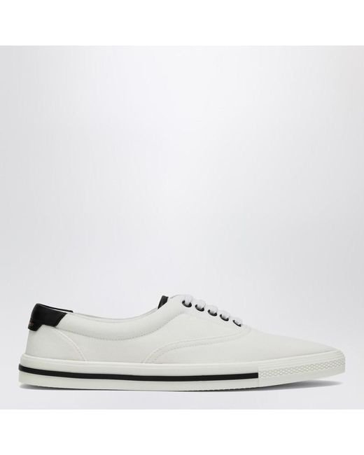 Saint Laurent White Club Low Canvas Trainer for men