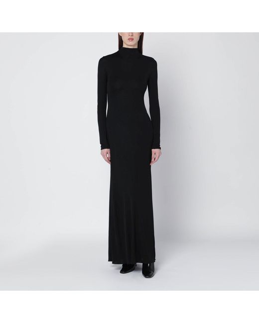 Alaïa Black Dress With Back Draping