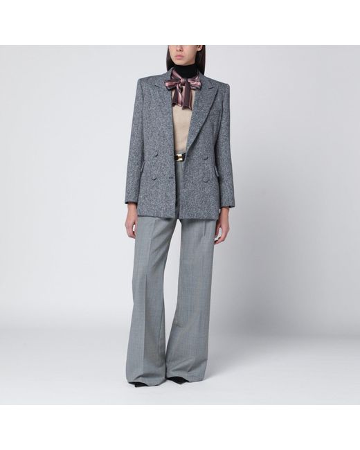 Valentino Red Striped Crepe De Chine Shirt